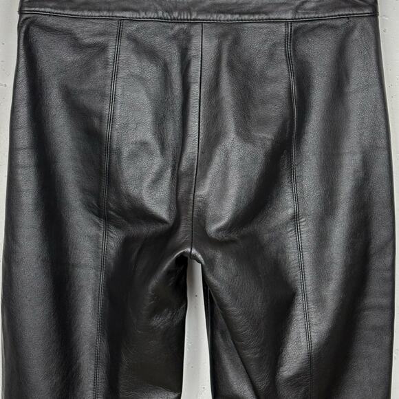 Vintage Wilsons Maxima Leather Pants Zipper Pockets Straight Leg Black Size 4 - Picture 9 of 11